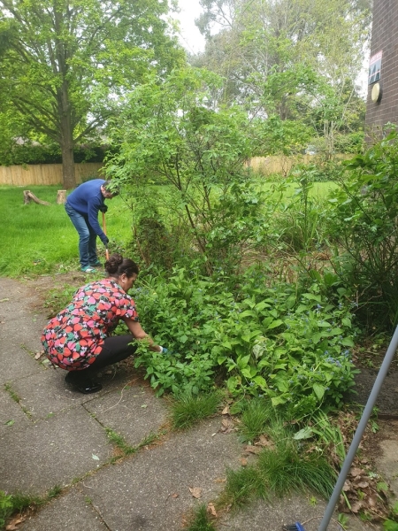 residents gardening